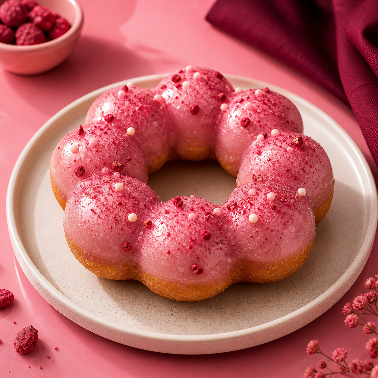 Raspberry Mochi Ring